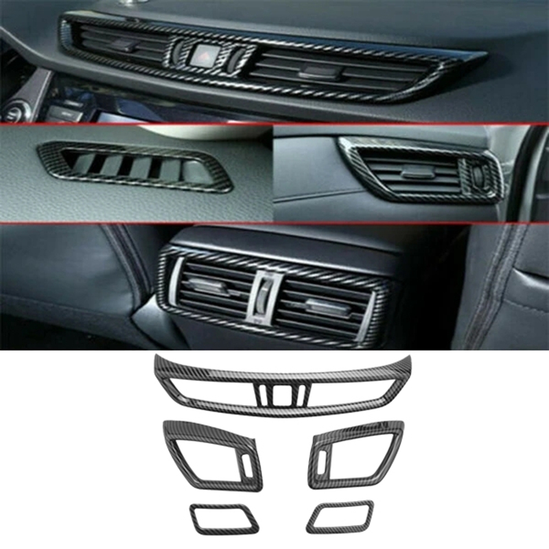 Interior Detailing Kit - 排気トリムカバーを防ぐための車のコンソール,日産x-trail t32,qashqai j11,2014-2020,セットあたり5個