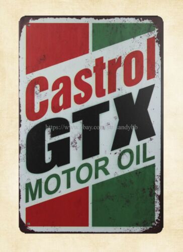 Castrol Oil Gtx - ガーデンレプリカ カストロール GTX モーターオイル メタルティンサイン サイン