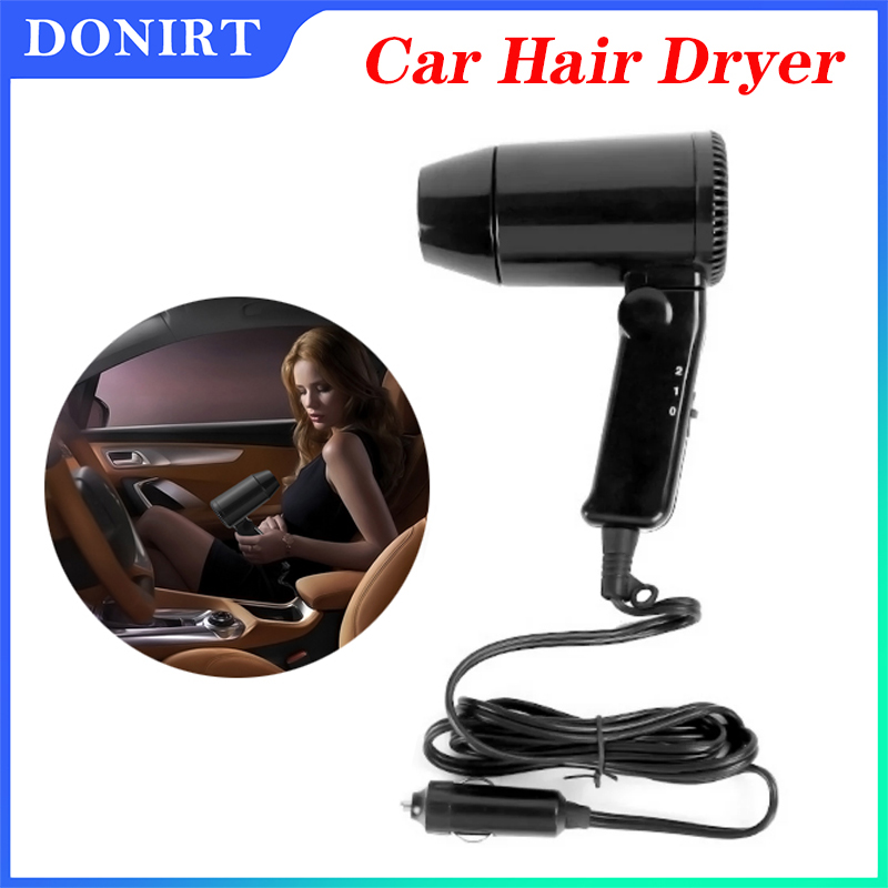 ポータブル 12V 車のヘアドライヤーホットコールド折りたた - Dryer Car Blower のレビューと価格