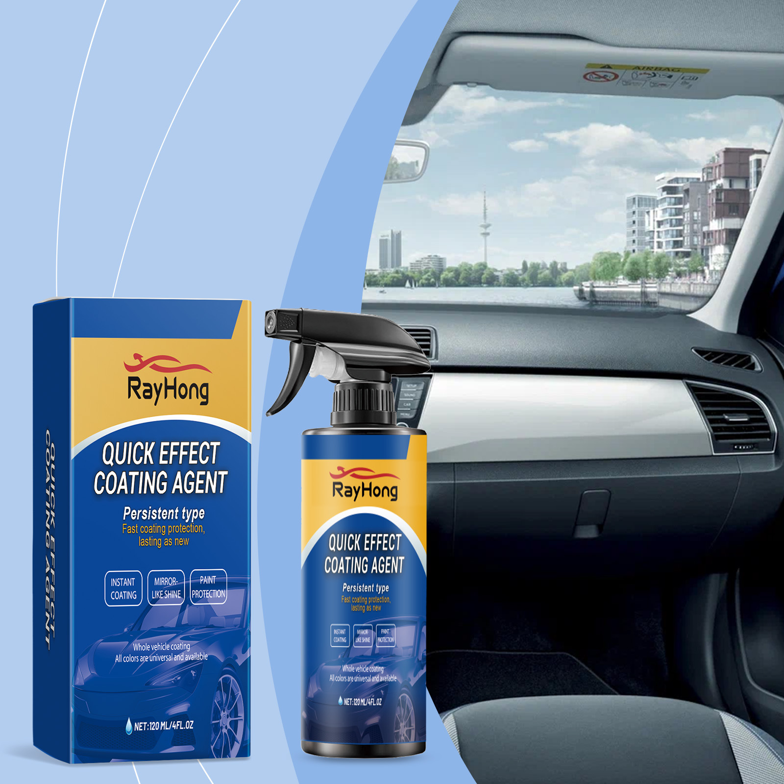 車用セラミックコーティングスプレー クイックナノ疎水性ペイン - Car Wax Ceramic Coating のレビューと価格