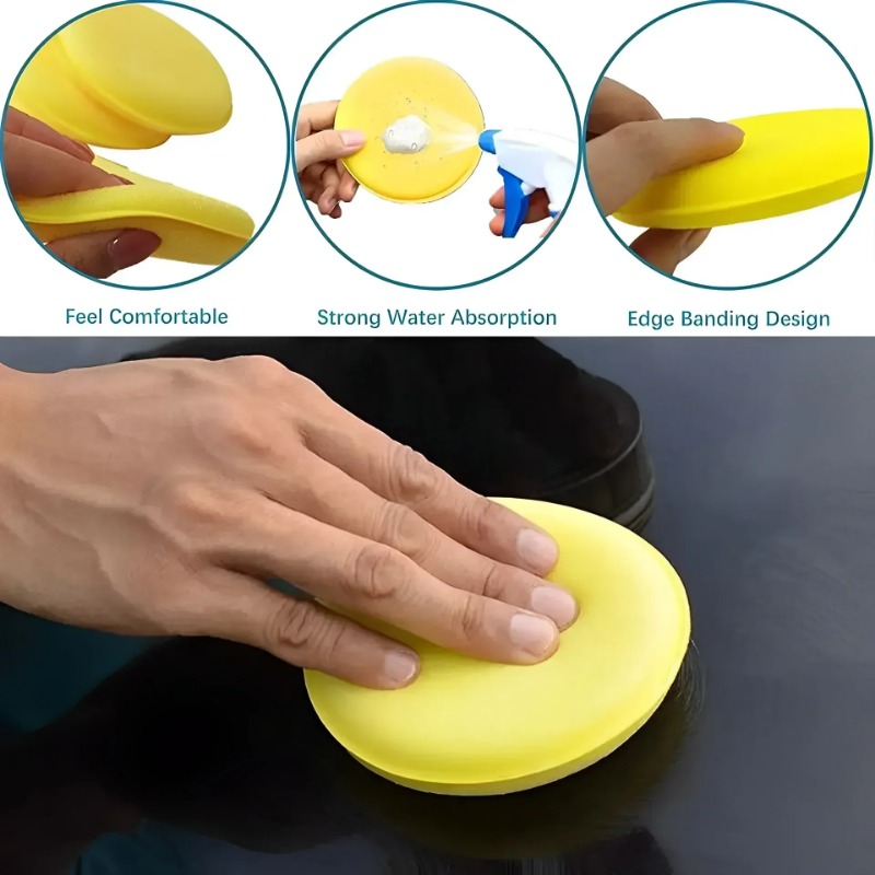 6個入り 車用フォームワックスアプリケーターパッド - 手塗 - Wax Applicator Pad のレビューと価格