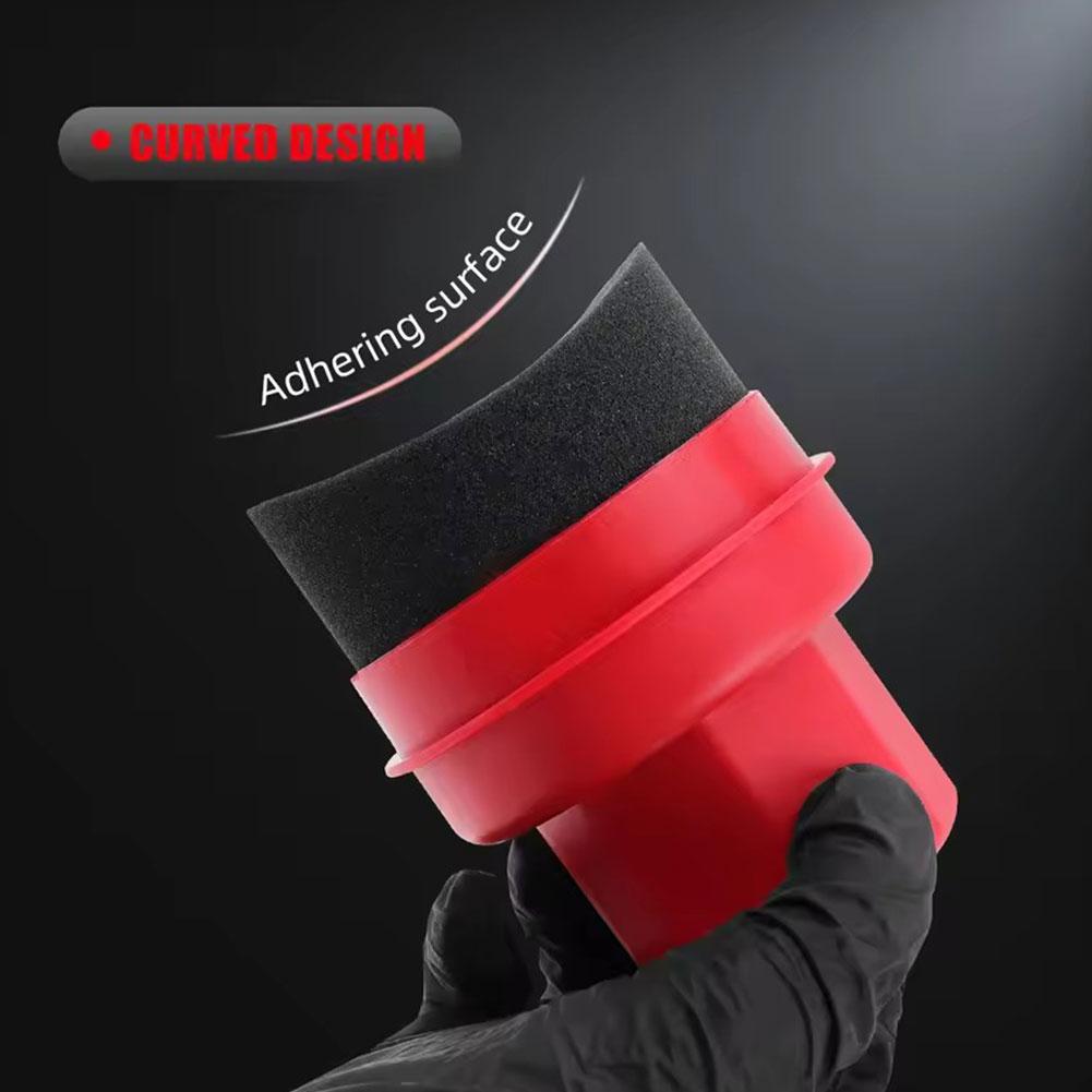 再利用可能なタイヤワックス塗布スポンジ（蓋付き）カーブ型車体 - Wax Applicator Pad のレビューと価格