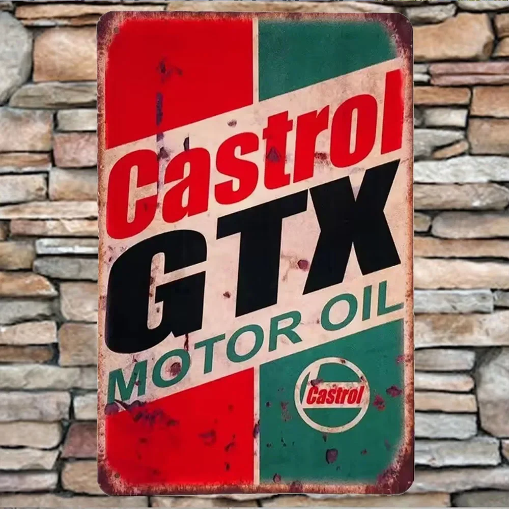 ヴィンテージカストロールGTXモーターオイルのブリキ看板、レ - Castrol Oil Gtx のレビューと価格