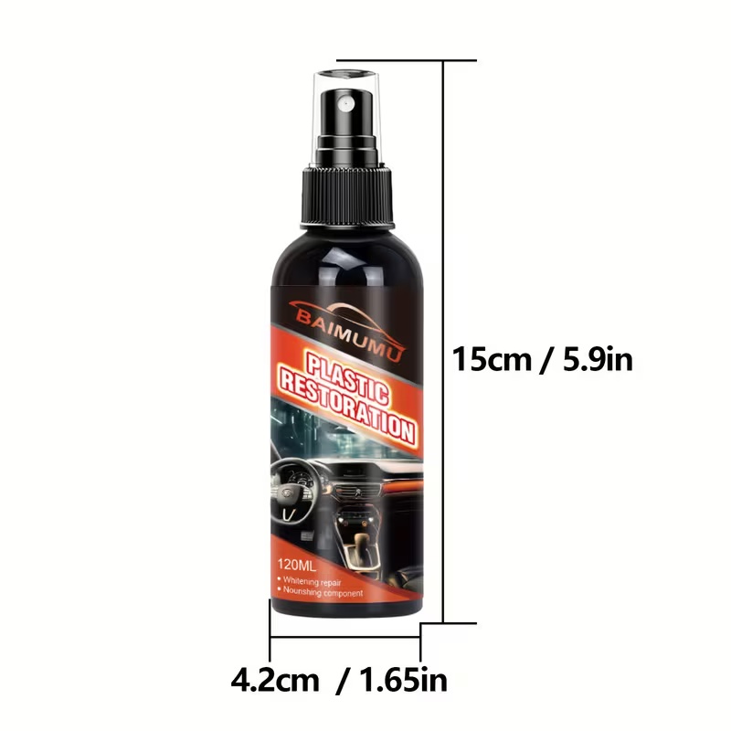 120ml 車用プラスチック復元スプレー、ダッシュボード＆ト - Trim Restorer Plastic のレビューと価格