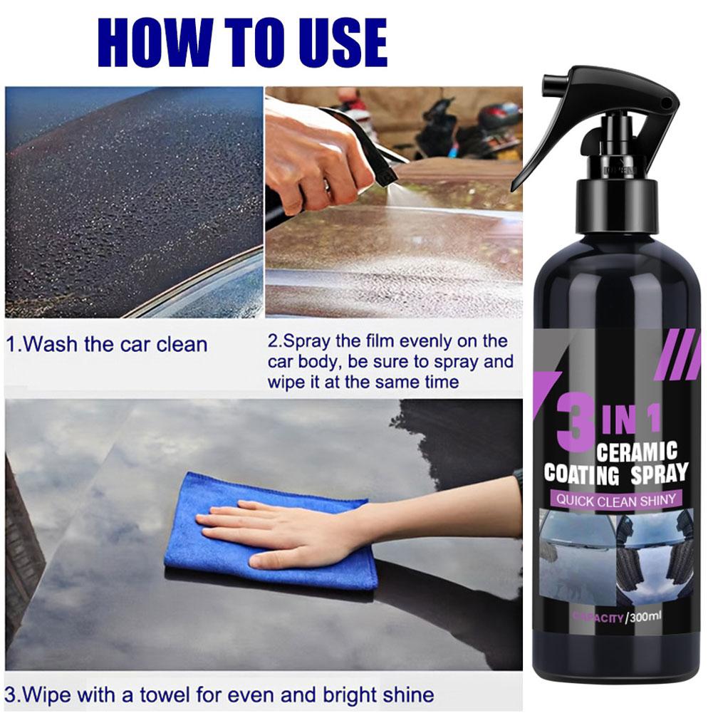素早く汚れを落とすカースプレー、光沢のある車に仕上げるナノク - Car Wax Ceramic Coating のレビューと価格